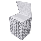 Kuber Industries Washing Machine Cover | Big Check Washing Machine Cover | Soft PVC | Top Load Fully-Automatic Washing Machine Cover | Gray